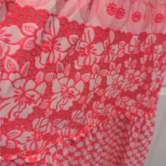 🧨HP🧨NWT Lilly Pulitzer Garden Gate Eyelet Kyla Maxi Dress CORAL PINK - Picture 10 of 12